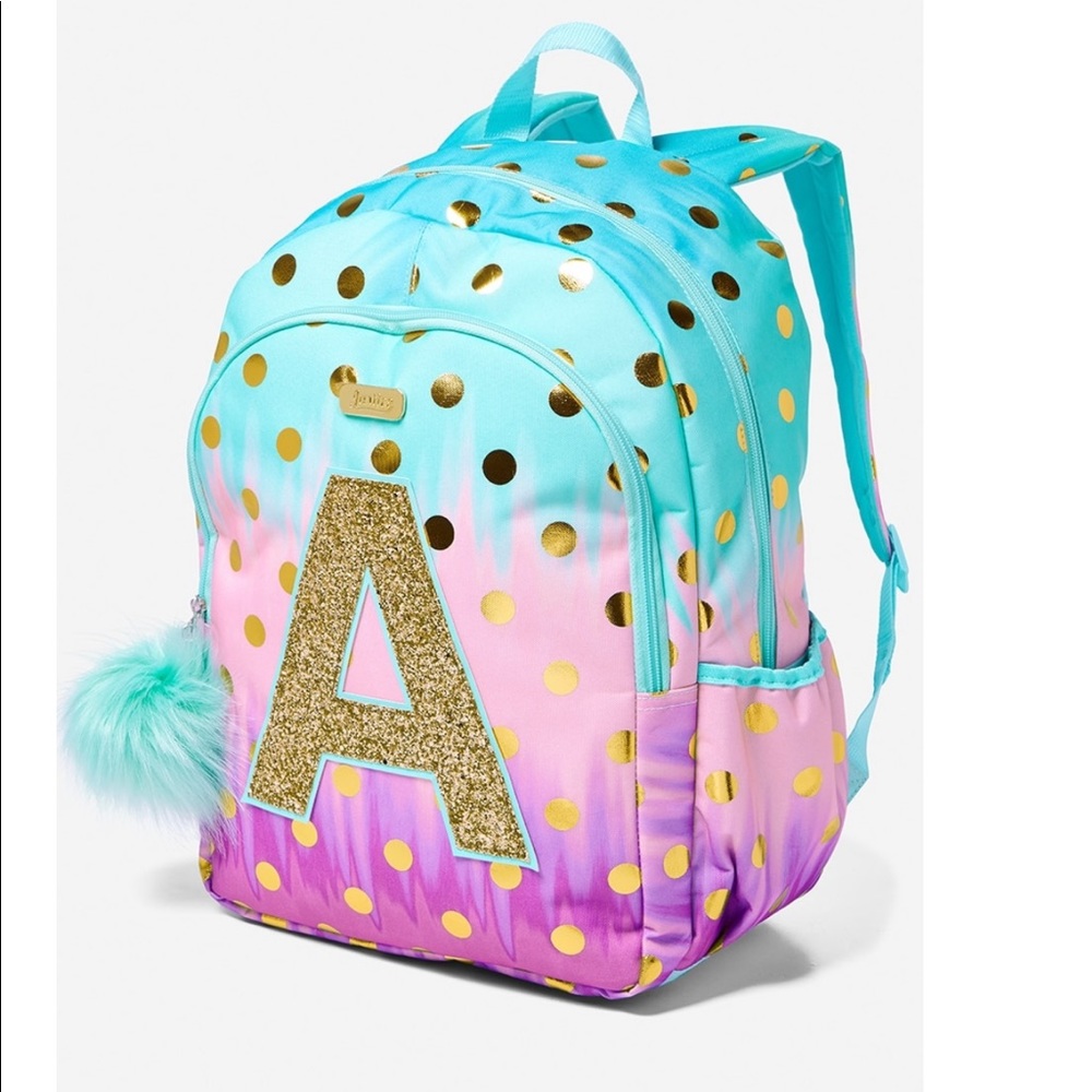 Justice Initial S backpack bookbag LIKE NEW